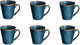 Medard de noblat - vertigo denim - bekers - 6 delig - stoneware