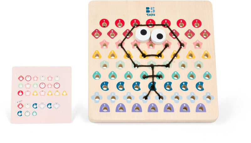 Afbeelding laden in galerijviewer, Bs toys thread and code ga519 – houten rijgspel met kaarten touwen
