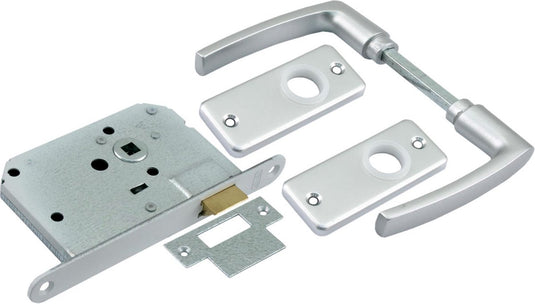 Starx loopslot met beslag en pattentrozet - wit aluminium