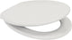 Plieger rondo toiletbril - universele vorm wc bril - duroplast - wit - met deksel - softclose - kunststof bevestiging