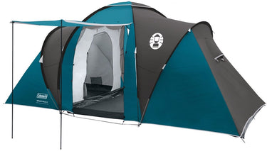 Coleman spruce falls 4 familietent – 4 persoons tent – 2 meter stahoogte – waterdicht en lichtgewicht – blauw zwart