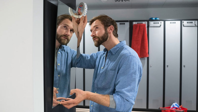 Afbeelding laden in galerijviewer, Tesa powerbond mirror dubbelzijdige montagetape voor spiegels badkamer vochtbestendig – 5m x 38mm
