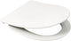 Plieger zano slim toiletbril (by pressalit) - d-vorm wc bril - duroplast - wit - met deksel - softclose - quick release - rvs bevestiging - geschikt voor geberit toilet