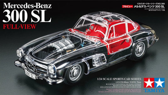 Tamiya modelbouwpakket auto - 24366 mercedes-benz 300sl - volledig doorzichtig - limited version plastic - 1:24 - modelbouw