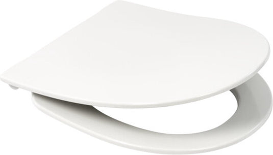 Plieger zano slim toiletbril (by pressalit) - d-vorm wc bril - duroplast - wit - met deksel - softclose - quick release - rvs bevestiging - geschikt voor geberit toilet
