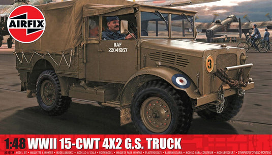Airfix modelbouwpakket auto - 03313a bedford mw - wwii 15-cwt 4 x 2 g.s. truck - militaire raf vrachtwagen plastic - 1:48 - modelbouw