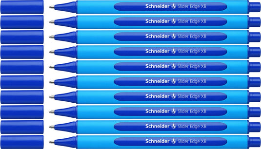 Schneider schrijfwaren schneider balpen - slider edge - penpunt xb - blauw - 10 stuks - s-152203-10