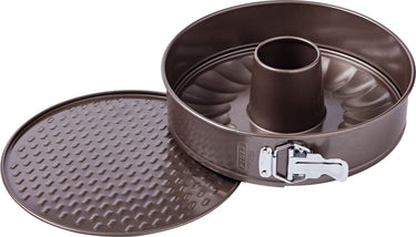 Pyrex - asimetria 2 in 1 spring- en tulbandvorm ø 26 cm - bruin - carbonstaal