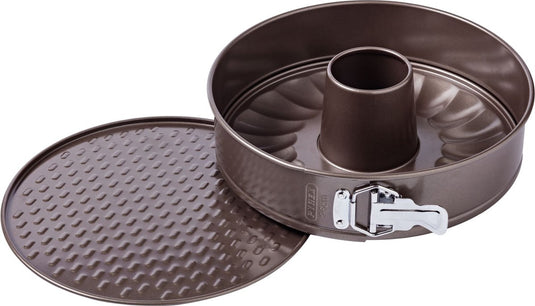 Pyrex - asimetria 2 in 1 spring- en tulbandvorm ø 26 cm - bruin - carbonstaal