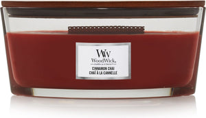 Woodwick heartwick flame ellipse geurkaars - cinnamon chai - 50 branduren