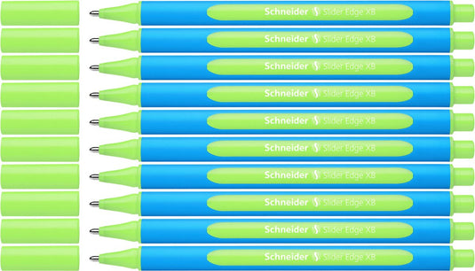 Schneider schrijfwaren schneider balpen - slider edge - xb - lichtgroen - 10 stuks - s-152211-10