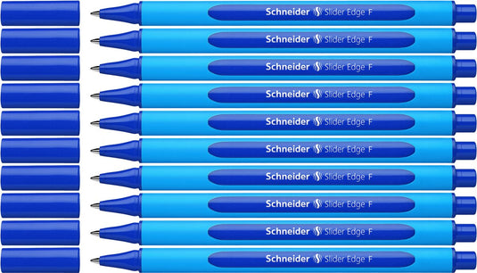 Schneider schrijfwaren schneider balpen - slider edge - penpunt f - schrijfkleur blauw - 10 stuks - s-152003-10