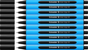 Schneider schrijfwaren schneider balpen - slider edge - xb - zwart - 10 stuks - s-152201-10