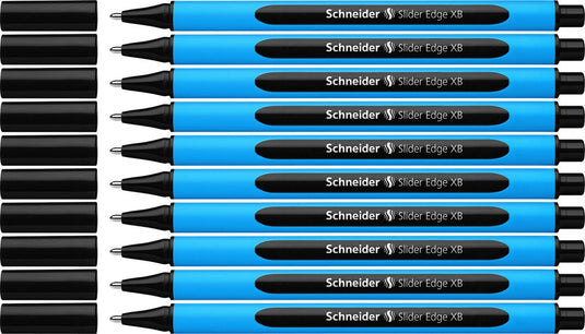 Schneider schrijfwaren schneider balpen - slider edge - xb - zwart - 10 stuks - s-152201-10