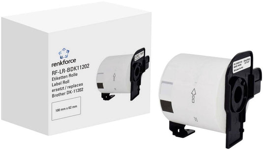 Renkforce rf-6027498, wit, zelfklevend printerlabel, doorlopend etiket, rol, papier, direct thermisch