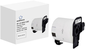 Renkforce rf-6027498, wit, zelfklevend printerlabel, doorlopend etiket, rol, papier, direct thermisch