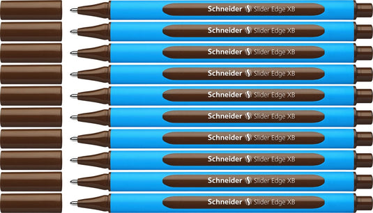 Schneider schrijfwaren schneider balpen - slider edge - xb - bruin - 10 stuks - s-152207-10