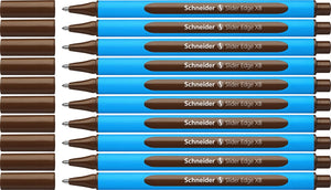 Schneider schrijfwaren schneider balpen - slider edge - xb - bruin - 10 stuks - s-152207-10