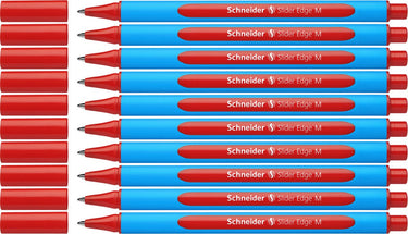 Schneider schrijfwaren schneider balpen - slider edge - penpunt m - schrijfkleur rood - 10 stuks - s-152102-10