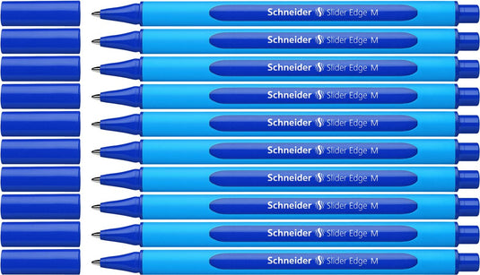 Schneider schrijfwaren schneider balpen - slider edge - penpunt m - schrijfkleur blauw - 10 stuks - s-152103-10