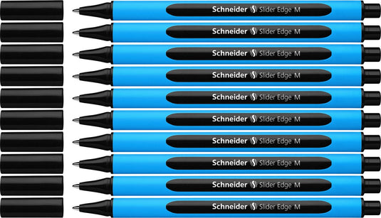 Schneider schrijfwaren schneider balpen - slider edge - m - zwart - 10 stuks s-152101-10