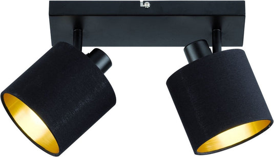 Rl live your light reality tommy opbouwspot - zwart mat - excl. 2x e14 - ip20
