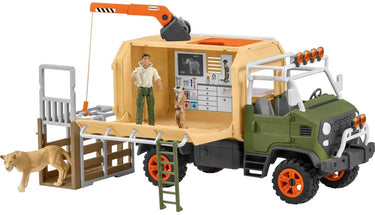 Schleich wild life speelfigurenset - grote reddingstruck voor dieren - kinderspeelgoed voor jongens en meisjes - 3 tot 8 jaar - 10 onderdelen - 42475