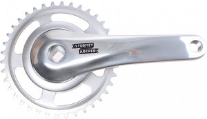 SunRace crankstel 33T, cranklengte 170mm. zilver, aluminium, spieloos