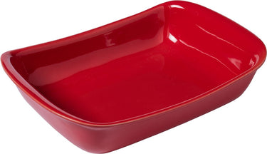 Pyrex supreme - ovenschaal - rechthoekig - rood - keramiek - 33 x 7 x 23 cm