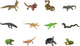 Collecta figurine mini set - 12 reptielen en amfibieën - reptielen - handgeschilderd - miniatuur