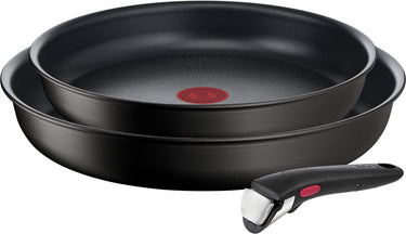 Tefal ingenio unlimited - koekenpannenset - ø24 en ø28 cm - inductie - stapelbaar - afneembare handgreep - ruimtebesparend
