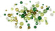 Creativ company cc plastic facet kralenmix 4-12 mm groene harmonie 170 stuks