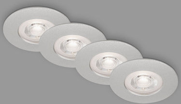 Briloner kulana - set van 4 led inbouwspots - badkamerverlichting - ø9 cm - ip44 - 4.9 w - 480 lm - 3.000 k - chroom