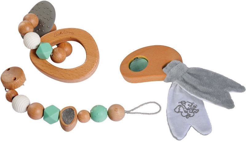 Afbeelding laden in galerijviewer, Eichhorn baby pure houten cadeauset, 3dlg.
