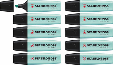 Stabilo boss original pastel - markeerstift - vleugje turquoise - doos 10 stuks