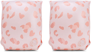 Swim essentials - zwembandjes - panterprint - zwemvleugels - 15-30 kg - 2-6 jaar - roze