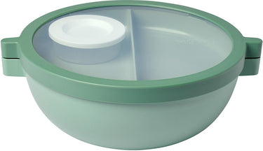 Mepal vita basic bento lunchbowl - 1.5 l - 4 vakken waarvan 2 uitneembare bakjes - bento box - salade lunchbox - nordic sage