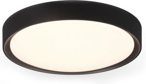 Trio clarimo - plafondlamp - zwart mat - incl. 1x smd 18w - plafondbevestiging - lichtbron niet vervangbaar - niet dimbaar - badkamerverlichting
