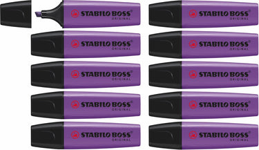 Stabilo boss original - markeerstift - hoogste kwaliteit - lavendel - etui met 10 stuks