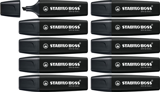 Stabilo boss original - markeerstift - zwart - doos 10 stuks