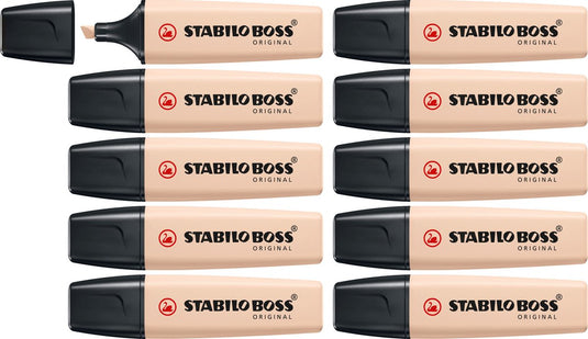Stabilo boss original - markeerstift - beige - doos 10 stuks