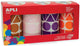 Apli stickerset gomets 4 onderdelen multicolour geometrische vormen (4 onderdelen)