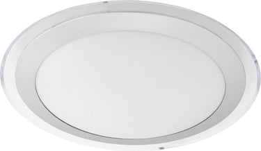 Eglo competa 1 - wand plafondlamp - 1 lichts - ø335mm. - wit, zilver, helder