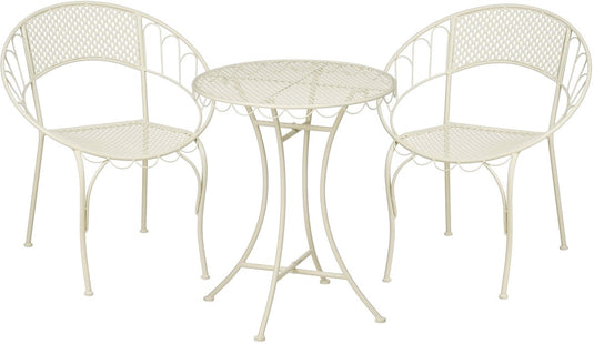 Mica decorations marseille bistroset - set van 3 - ijzer - off-white