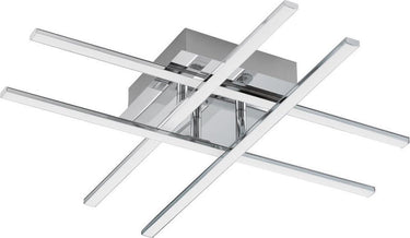 Eglo lasana 1 - wand plafondlamp - 1 lichts - chroom - wit