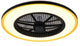 Rl live your light reality varpula - ventilator - zwart-goud - incl. 1x smd 28 w - afstandsbediening - geintegreerde dimmer - traploos instelbare lichtkleur - zomer- en wintermodus - 6 snelheidsniveaus