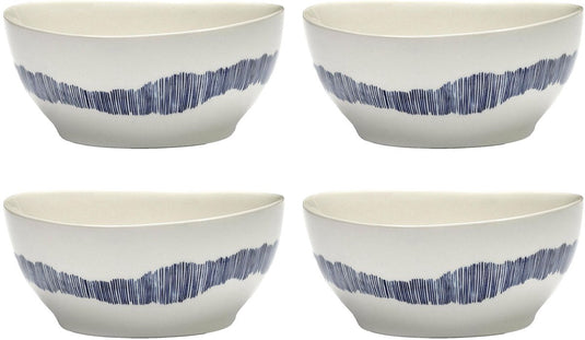 Serax - ottolenghi feast - kom s - wit blauw - 16 ø - 4 stuks