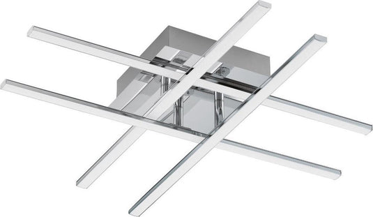 Eglo lasana 1 - wand plafondlamp - 1 lichts - chroom - wit