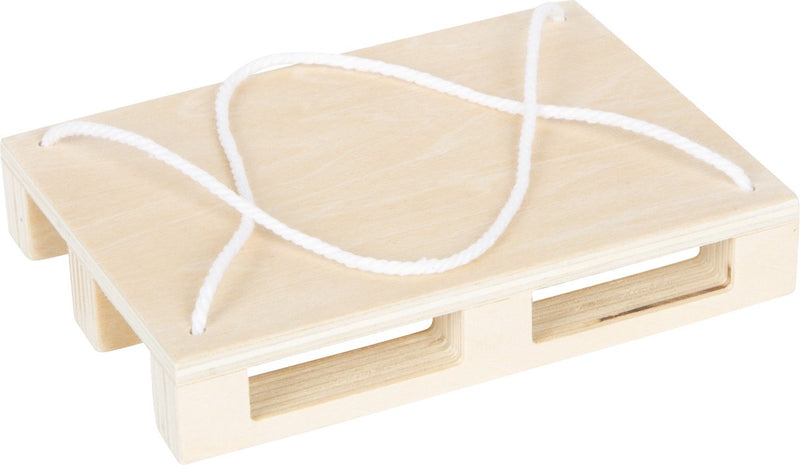 Afbeelding laden in galerijviewer, Small foot - houten kraanwagen blauw met pallet
