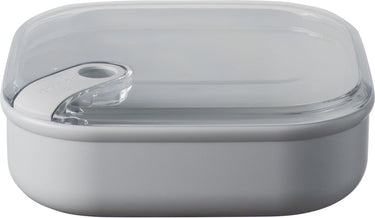 Omada - pull box lunchbox vierkant laag 1 liter - polypropyleen - grijs -